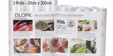 sacchetti sottovuoto per conservare alimenti per varie confezioni sottovuoto Yissvic Rotoli di imballaggio sottovuoto 20 x 500 cm 28 x 500 cm 4 rotoli 